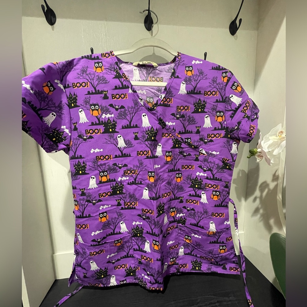 Halloween Scrub Top